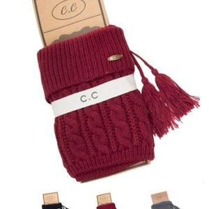 C.C Burgundy boot cuff
